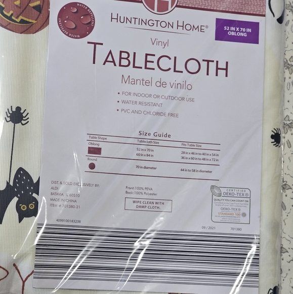 Huntington Home Halloween Dogs Vinyl Tablecloth - Picture 3 of 3